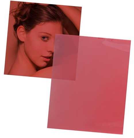 Rotfilter Gelfilterkarten aus Mylar 3stücke zur Farbtemperaturreduktion | Fotografie und Tv Serien, Hitzebeständig, Passend für Wolframfaden und Drehkopf Lampen