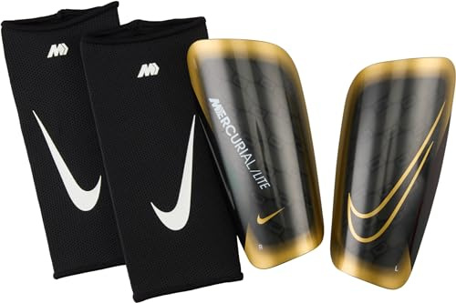 Nike Mercurial Lite DN3611-013 Protège-Tibias de Football Noir/Noir/MTLC Gold Coin
