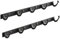 SOTECH 2er Set Blackline FORTE Hakenleisten 450 mm mit 5 Haken schwarz pulverbeschichtet Wandgarderoben Kleiderhaken