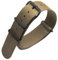 Generic Zulu Uhrenarmband, 20 mm, Militär-Uhrenarmband, 3 Ringe, schwarzes Nylon-Uhrenarmband, 20 mm Nylon-Uhrenarmband, 20 mm Uhrenarmband, Beige (schwarze Schnalle)