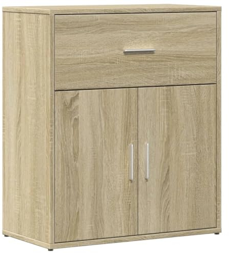 vidaXL Sideboard, Kommode mit Stauraum, Beistellschrank für Wohnzimmer Küche Flur, Anrichte Schrank Highboard, Modern, Sonoma-Eiche Holzwerkstoff