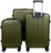 MY TRAVEL BAG Hartschalen-Koffer Reisekoffer ABS Koffer (Handgepäck-Mittel-Groß-Set) 4 Doppel-Rollen Trolley (Khaki, 3er Set)