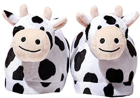 COLLBATH Fluffy Hausschuhe Wärme Baumwolle Anti-rutsch Plüsch Slipper Komfortable Innenhausschuhe Schwarz-weiß Winter Zuhause Schuhe