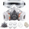 goambuy 26 ni 1 Atemschutzmaske Wiederverwendbar, Staubmaske Set, Staubschutzmaske Lackiermaske mit Filter, Feinstaubmaske Atemschutzmaske Gase Dämpfe für Lackieren Dämpfe Schutz,20 x Filterwatte