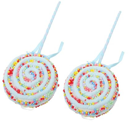 BESPORTBLE 2stücke Dekorative Lollipop-Requisiten Für Partys Simulation Von Süßigkeiten Für Fotografie Und Cosplay Große Und Auffällige Lutscher-Dekorationen