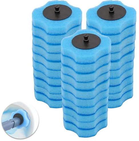 30 Pack Disposable Toilet Brush Refills & Replacement Heads – Compatible with Most Toilet Brushes, Quick Cleaning, Hygienic, Easy to Use (Blue)