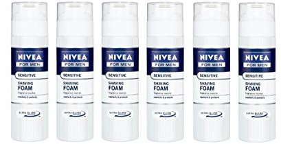 Nivea For Men Sensitive Shaving Foam 200Ml - Pack Of 4
