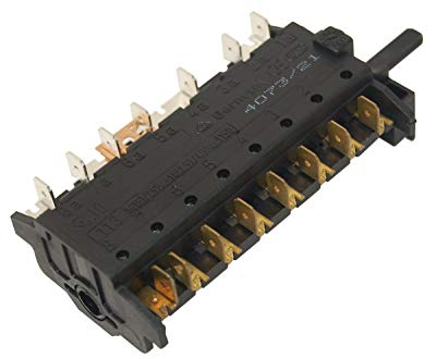 Smeg Black Rotary Push Button Oven Selector Switch, 1-way, Normally Open, 1E+1 amps, Wi-Fi, 1 count