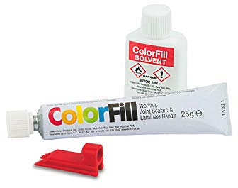 ColorFill Worktop Joint Sealant/Repairer and Solvent - Polar White (CF070)