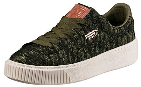 PUMA Damen Basket Platform VR WN's Sneaker, Olive Night-Olive Night, 38 EU