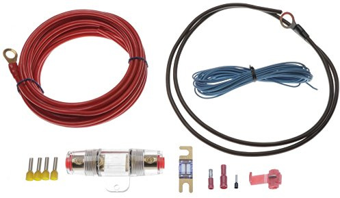 Kabelkit Vollkupfer 6mm² - Verstärker Anschluss-Set mit Sicherungshalter, Sicherungen und Kleinteile - Hochwertige 100% Vollkupfer Kabel - Perfekt für Car HiFi Verstärker und Aktive Subwoofer