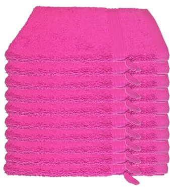 Julie Julsen 10er Pack Waschlappen 29 Farben erhältlich weich und saugstark 500gsm Öko Tex Pink 15 x 21 cm B-Ware