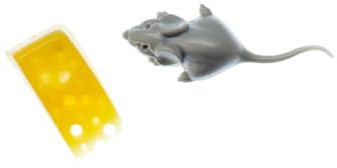 Miniblings Ratte Käse Maus Ohrstecker Käsestück grau - Handmade Modeschmuck I Ohrringe Stecker Ohrschmuck