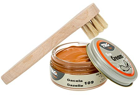 Schuhbedarf TRG Schuhcreme mit Auftragsbürste Schuhpflege Schuhputzset (gazelle 109)