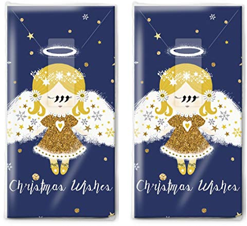 20 Taschentücher (2x 10) Friedlicher Engel als Geschenk für Weihnachten