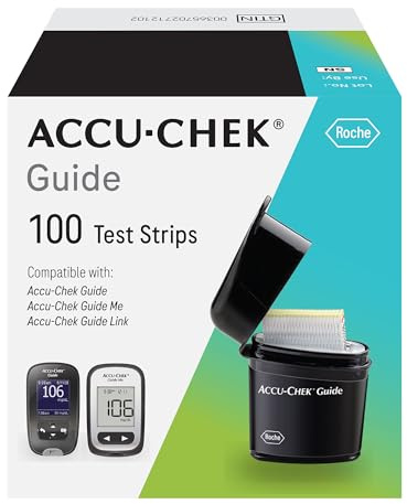 Accu-Chek Guide Glucose Test Strips for Diabetic Blood Sugar Testing (Pack of 100)