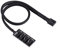 Cable de Alimentación de Ventilador, Cable de Conector, Divisor de CPU de Computadora, Compatible con Ventiladores de 3 Pines/4 Pines, para Computadoras