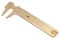 Messschieber 1-teiliger Mini-Retro-Messing-Messschieber Schieblehre Lineal Doppelmaßstab Messwerkzeug (Double scale 100mm)