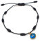 MYSTIC JEWELS by Dalia - Bracelet Kabbalah - Cordon 7 noeuds de fil noir avec un petit oeillet en 925 argent plaqué or - Unisexe - Réglable - Protection de Mal d'Oeil - Bonne chance - Good Luck (Noir)