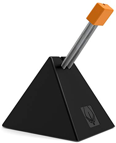 Hotline Games Gaming-Maus-Kabel-Clip, Kabel-Management-System für alle normalen Mauskabel, Fixierhalter für Esports FPS-Spiele, PC-Maus-Kabelständer (3.0, Schwarz-Orange)