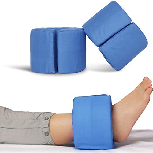 GuoYQ Stützkissen Fuß,Fersenschutz Anti Dekubitus,2PCS Fersenschoner, Fußstütze Kissen Fußkissen oder Handstütze Kissen,Antidekubitus - Ekubitus,Blau