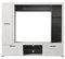 Arredo Stock Parete attrezzata soggiorno per tv bianco venato, LAP 195x171x35 cm