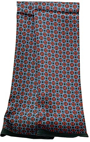 UK_Stone 100% Seide Paisley Blumen Halstuch Herren Schal (Vintage Blumen #2 Schwarz)