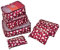 Angeer 6-teiliges Gepäck-Organizer-Set, Oxford-Tuch, Reisepackwürfel mit Kompression, Netztaschen in verschiedenen Größen für Kleidung, Unterwäsche und Zubehör, Reiseutensilien (Weinrote Blumen)
