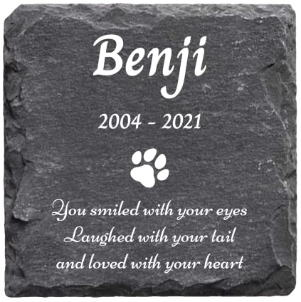 You Personalise Memorial Plaque for Pet Dog 100mm square slate | Personalise with your pet's name, photo or message; thoughtful keepsake for pet lovers, birthdays and memorial gifts
