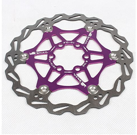 QHYRZE 160mm 180mm 203mm Bremsscheiben Bremsscheibe 6 Loch Scheibenbrems Rotor Für MTB Rennrad Cruiser Fahrrad Mountainbike Schwimmende (Color : Purple, Size : 160mm)