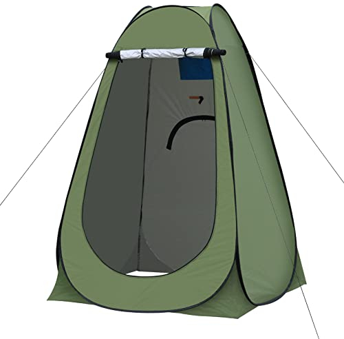 TUKAILAI Tenda da Bagno Pop-Up Portatile Protezione UV, Tenda da Doccia Esterno per Campeggio Spiaggia WC, Tenda da Doccia riparo dal sole 150 * 150 * 190CM (Verde)