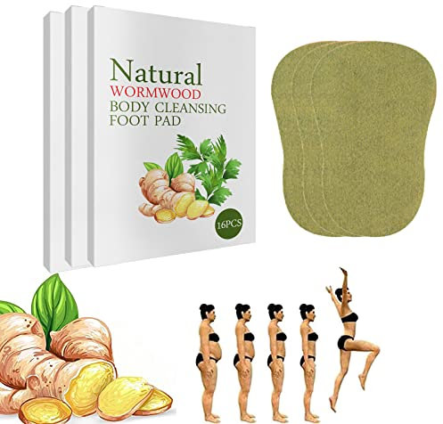 48/96/160Stück Pure Health Wermut-Körper-Entgiftungspads, Anti-Schwellungs-Ingwer-Entgiftungspflaster, Naturkräuter-Wermut-Fuß-Detox-Pads, De-Tox-Fußpolster (48Stück)