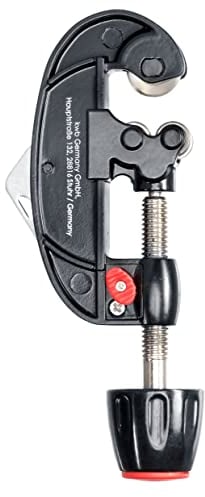 kwb Rohrabschneider für Kupferrohre, Ø 3-28 mm, mit Schnelllösefunktion und Entgrater, Rohrschneider für Kupfer, Messing, Aluminium und Kunststoff