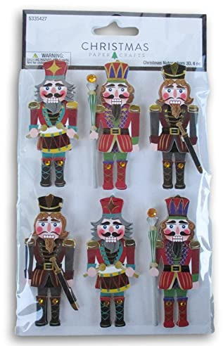 Christmas Nutcracker 3D Stickers - 6 Count