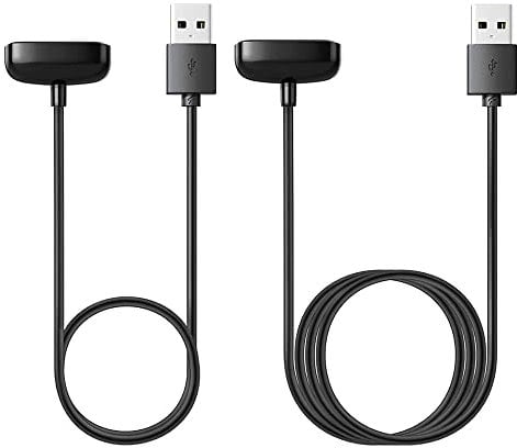 TUCANA Compatible for Fitbit Charge 6 / Charge 5 / Luxe Charger Cable, Replacement USB Charging Dock Stand for Charge 6 / Charge 5 / Luxe (2-Pack, 3.3 FT + 1.6FT)