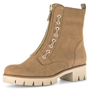 Gabor Damen Biker Boots, Frauen Stiefeletten,Wechselfußbett,Best Fitting,Stiefel,Bootee,Booties,halbstiefel,nut (Panna),42 EU / 8 UK