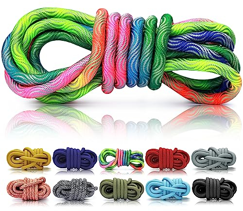 Ganzoo PPM Seil 5 Meter, Tauseil, Hunde-Leine, Halsband, Takeln, Polypropylen Multifilem Rope, 10mm Stärke, Wave Rainbow