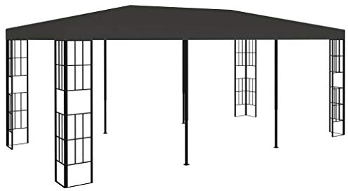 Pavillon, CIADAZ Faltpavillon, Pergola, Partyzelt, Standmarkise, Sonnenzelt, Garten Pavillion, Grillpavillon, 3x6 m Anthrazit