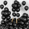 Luftballons Schwarz, 60 Stück 12 Zoll Matt Schwarz Latex Luftballons, Schwarz Helium Partyballon Set für Junge Mann Babyparty Hochzeitstag Verlobung Brautparty Abschluss Geburtstag Party Dekorationen