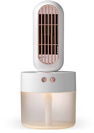 rongweiwang Mini Wassernebel Sprühventilator 3 Geschwindigkeiten Handheld Personal Auto Power Off Luftbefeuchter Tragbares Sommerspray Kühlzubehör, Weiß