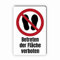 Verbotszeichen/Verbotsschild Betreten der Fläche verboten (P024) - zum markieren von Verbotszonen nach DIN EN ISO 7010