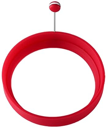 Moxeupon Molde para huevos | Anillos de silicona versátiles - Anillos redondos de silicona con forma de corazón para magdalenas inglesas, plancha para panqueques