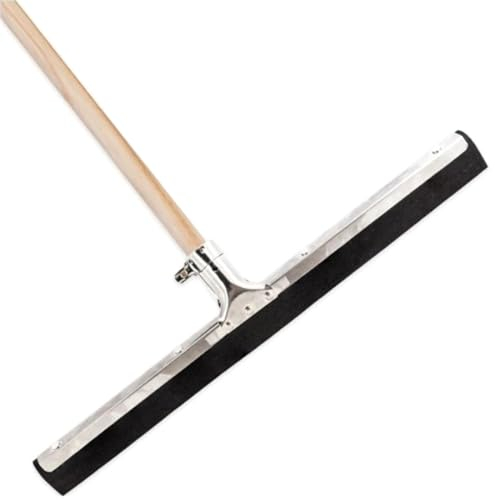 45cm 17.7″ Floor Squeegee, Wet Floor Wiper, Stainless Steel Rubber Squeegee with 150cm Handle - Corrosion-Resistant Indoor/Outdoor Floor Cleaner, Ideal Squeegee Mop for Car Wash, Pool, Home, Warehouse