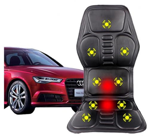 HAZARA CojíN de Masaje para Coche, Calentador de Invierno Asiento de Masaje de Coche, para Aliviar La Fatiga Usar En Casa,Oficina
