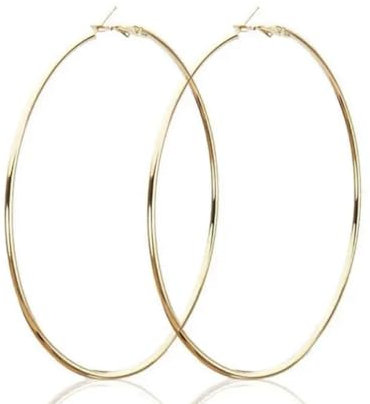 Large gold hoop earrings | Huge gold hoops | 70mm gold hoops | Thin gold hoop earrings | Big gold hoops