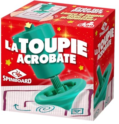 Blackrock Games LA TOUPIE ACROBATE - Jeu de toupie - à partir de 6 Ans - Jeu Enfant - dextérité et créativité - créez Vos Parcours