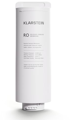 Klarstein RO-System Ersatzfilter für Leitungswasser, Filter für Umkehrosmose-Filtersystem, 24 Monate Haltbar, Kompatibel mit PureFina 600 GPD, 1x Ersatz Untertisch-Wasserfilterpatrone, RO-Membran