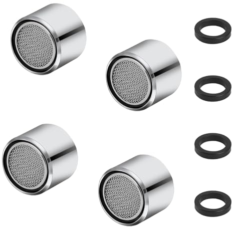 4 Pezzi Aeratore Rubinetto Filtrio Rubinetti Rompigetto Rubinetto Aeratore per Cucina Bagno Lavello Risparmio Idrico, 22M