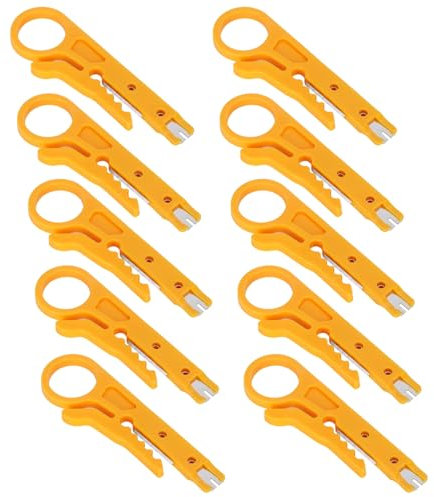Electricians Hand Cables with a Diameter of 5-6.2mm Wire Stripper 10Pcs Wire Stripper, for CAT-5,CAT-5e and CAT-6 Data Li