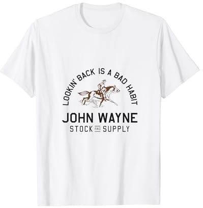 John Wayne True Grit Quote Looking Back in Brown T-Shirt